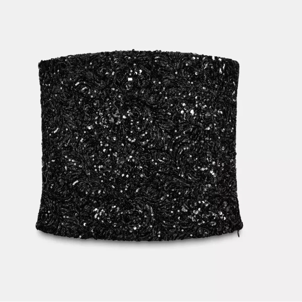 ZARA SEQUIN VELVET TOP - Sz M - Picture 5 of 9